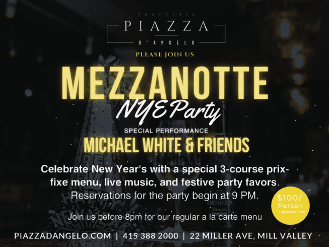 Piazza D’Angelo Is Ready to Toast New Year’s Eve With a Live Performance From Local Favorite Band Michael White & Friends – Dec. 31